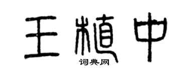 曾慶福王植中篆書個性簽名怎么寫