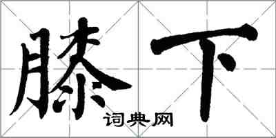 翁闓運膝下楷書怎么寫