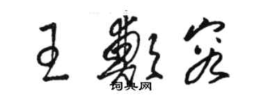 駱恆光王鄭容草書個性簽名怎么寫