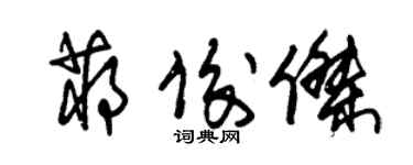 朱錫榮蔣俊傑草書個性簽名怎么寫