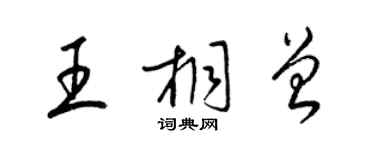 梁錦英王桐曾草書個性簽名怎么寫