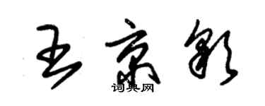 朱錫榮王京彩草書個性簽名怎么寫