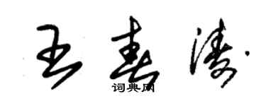 朱錫榮王春濤草書個性簽名怎么寫
