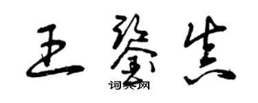 曾慶福王鑑真草書個性簽名怎么寫