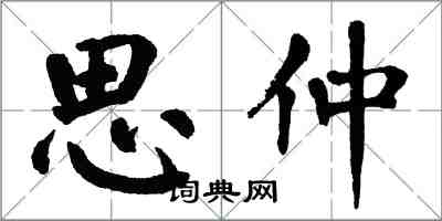 翁闓運思仲楷書怎么寫