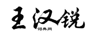 胡問遂王漢銳行書個性簽名怎么寫