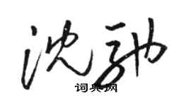 駱恆光沈馳草書個性簽名怎么寫