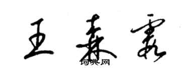 梁錦英王森霞草書個性簽名怎么寫