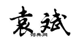 胡問遂袁斌行書個性簽名怎么寫