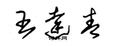 朱錫榮王達青草書個性簽名怎么寫