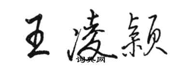 駱恆光王凌穎行書個性簽名怎么寫