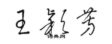 駱恆光王穎芳草書個性簽名怎么寫