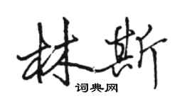 駱恆光林斯行書個性簽名怎么寫