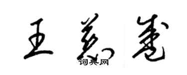 梁錦英王慈盛草書個性簽名怎么寫