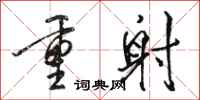 駱恆光重射行書怎么寫