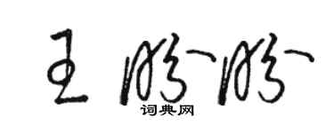 駱恆光王盼盼草書個性簽名怎么寫