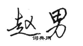 駱恆光趙男行書個性簽名怎么寫