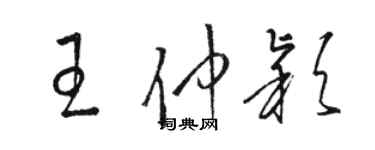 駱恆光王仲穎草書個性簽名怎么寫