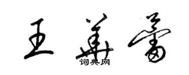 梁錦英王華蕾草書個性簽名怎么寫