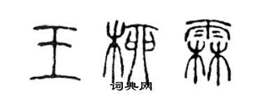 陳聲遠王柳霖篆書個性簽名怎么寫