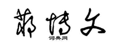 朱錫榮蔣博文草書個性簽名怎么寫