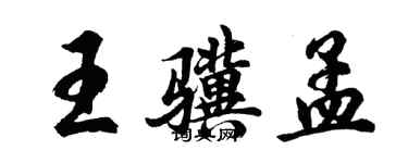 胡問遂王驥孟行書個性簽名怎么寫