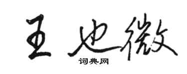 駱恆光王也微行書個性簽名怎么寫