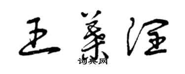 曾慶福王葉潤草書個性簽名怎么寫