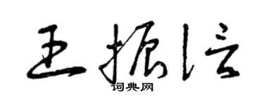 曾慶福王振信草書個性簽名怎么寫