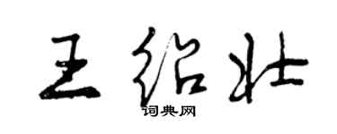 曾慶福王紹壯行書個性簽名怎么寫