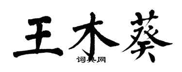 翁闓運王木葵楷書個性簽名怎么寫