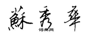 王正良蘇秀華行書個性簽名怎么寫