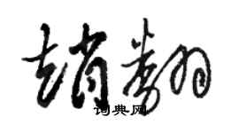 駱恆光趙翻草書個性簽名怎么寫
