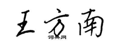 王正良王方南行書個性簽名怎么寫