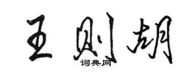 駱恆光王則胡行書個性簽名怎么寫