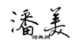 曾慶福潘美行書個性簽名怎么寫