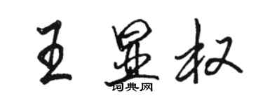 駱恆光王顯權行書個性簽名怎么寫