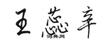 駱恆光王蕊辛行書個性簽名怎么寫