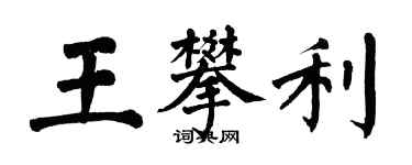 翁闓運王攀利楷書個性簽名怎么寫