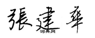 王正良張建華行書個性簽名怎么寫