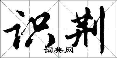 胡問遂識荊行書怎么寫