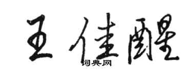 駱恆光王佳醒行書個性簽名怎么寫