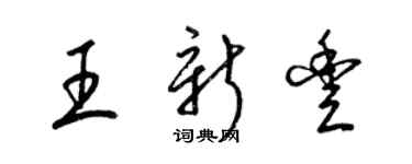 梁錦英王新豐草書個性簽名怎么寫