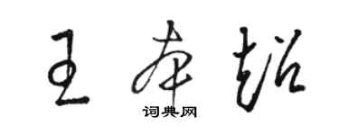 駱恆光王本超草書個性簽名怎么寫