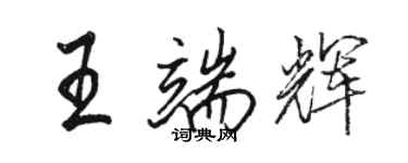 駱恆光王端輝行書個性簽名怎么寫