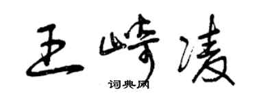 曾慶福王崎凌草書個性簽名怎么寫