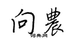 王正良向農行書個性簽名怎么寫