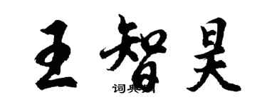 胡問遂王智昊行書個性簽名怎么寫