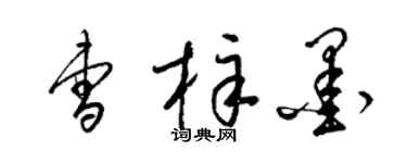 梁錦英曹梓墨草書個性簽名怎么寫