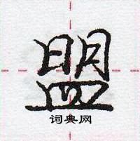 龐中華寫的硬筆行書盟